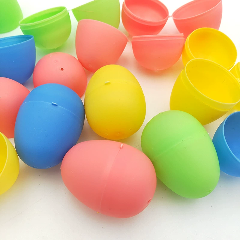 Easter egg colorful painted egg festival gift party plastic opening egg toy shell creative crafts