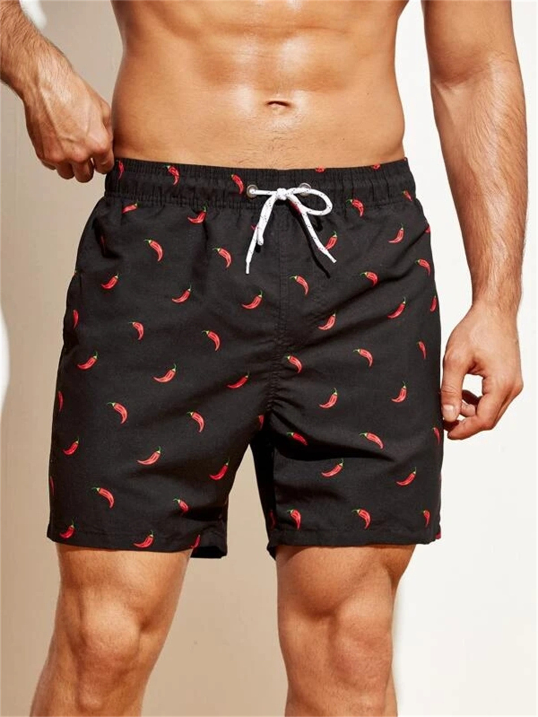 Shorts Pants Length Men's Stripe Solid Color Camouflage Printing Men's Clothing