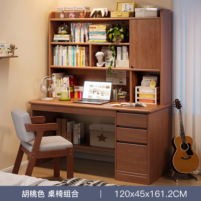 Escritorio de madera sólida escritorio de estudio para estudiantes en el hogar escritorio de escritorio estante de dormitorio escritorio de escritorio para adultos