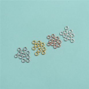 3mm Closed Ring S925 Sterling Silver Plain Silver Mini Ring Circle DIY Handmade Hoop Bracelet Bracelet Accessories