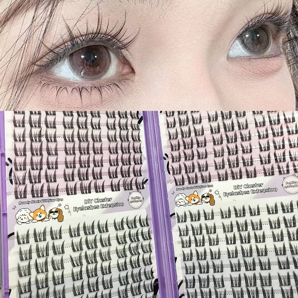 Serie de pestañas postizas transfronterizas Libro de pestañas de comercio exterior Pestañas postizas en inglés completas Pestañas postizas de gran capacidad, pelo segmentado de un solo racimo