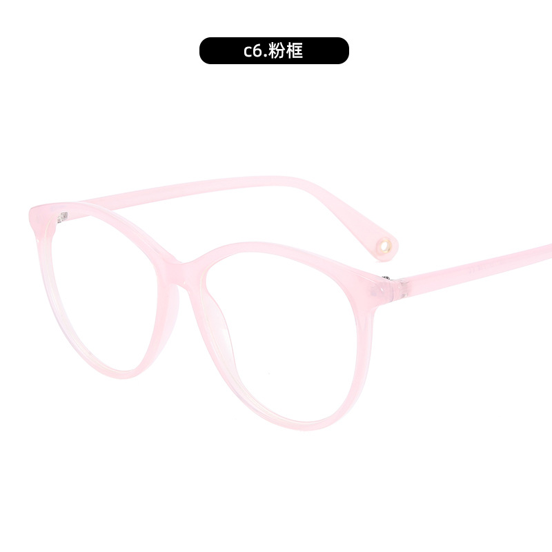 Transmisión en vivo de gafas anti-luz azul de moda, montura delgada, gafas ligeras, montura de gafas, espejo plano de fragancia pequeña de cuello blanco para estudiantes