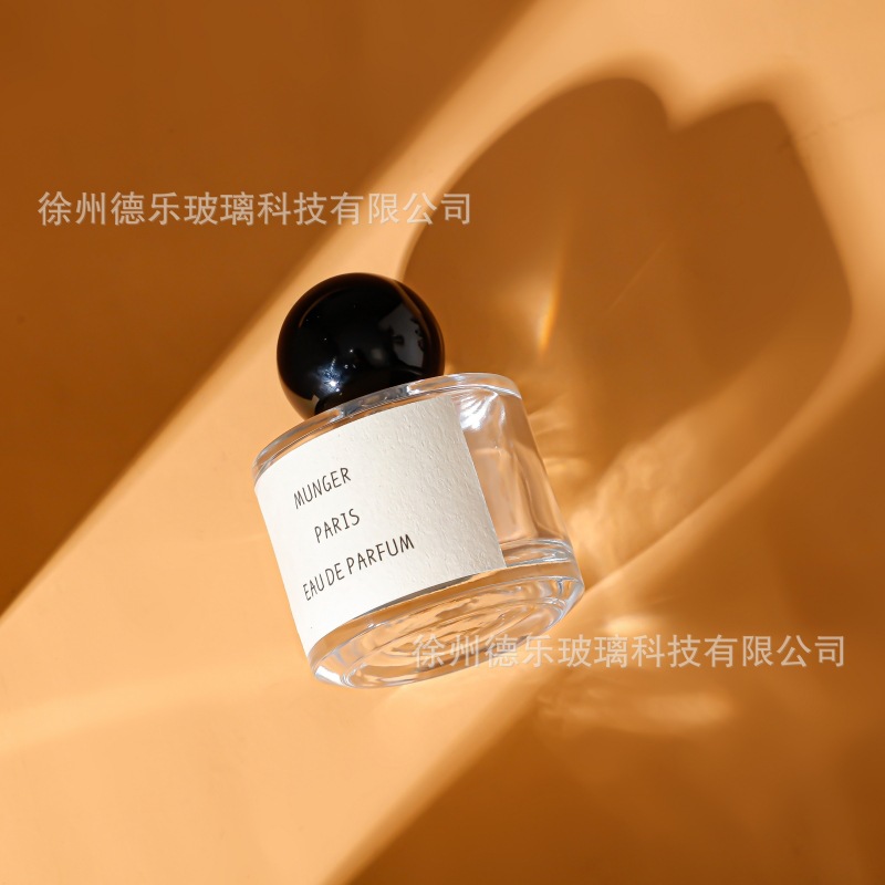 球盖香水瓶30m l50ml 100ml 空香水瓶圆形透明玻璃香水分装喷雾瓶