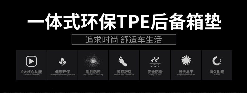 Suitable for the new high-edge waterproof TPE car trunk mat, 22 models, full coverage trunk mat, 2 other models
