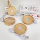Round diffuser solid wood luminous base USB plug-in crystal aromatherapy lamp holder glass cover led lamp holder
