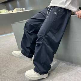 中大男童夏季长裤2025新款夏装男孩中大童百搭直筒裤帅气凉感速干