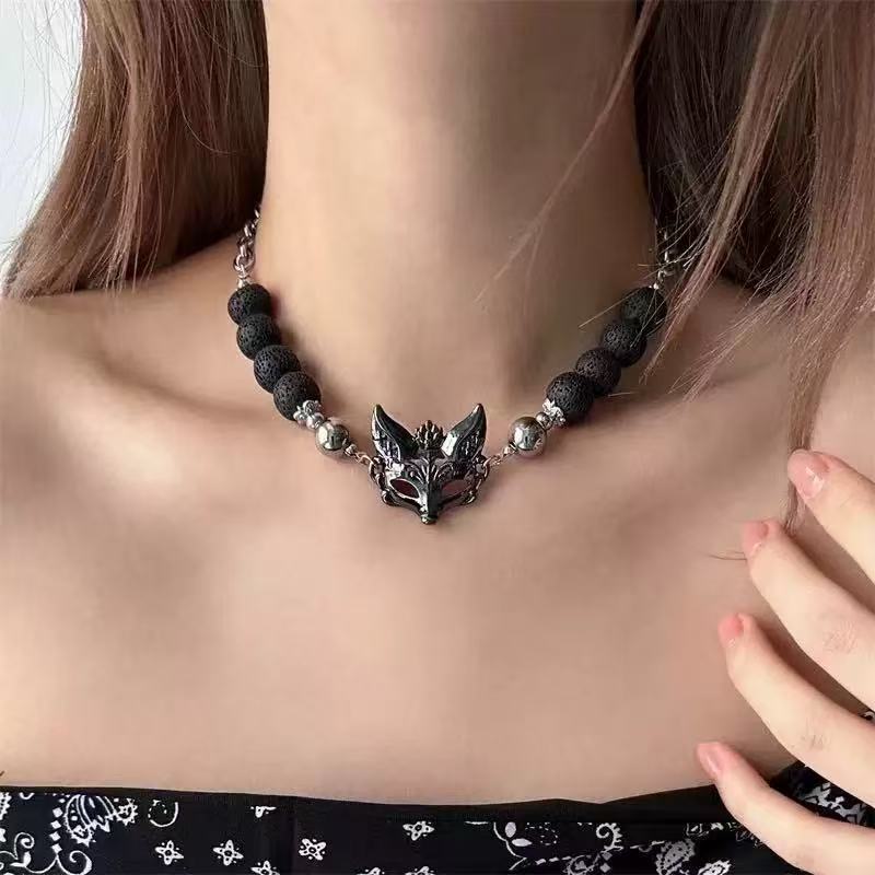 新しい中国風のキツネマスクブレスレット、レトロなエスニックスタイルの手織りブレスレット、ニッチなデザイン、国民風のブレスレット、トレンディな|undefined