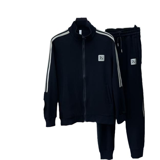 Traje deportivo informal para hombre, chaqueta, pantalones de pierna, pantalones de manga larga con cuello levantado, conjunto completo, primavera y otoño, 2024