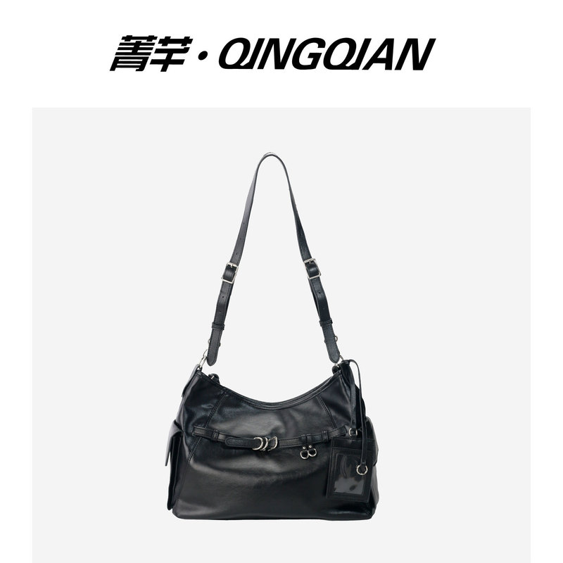 Korean-Style Black Concert Fan Bag, Large Capacity Commuter Daily Bag, Jk Uniform Bag, Crossbody Tote Bag