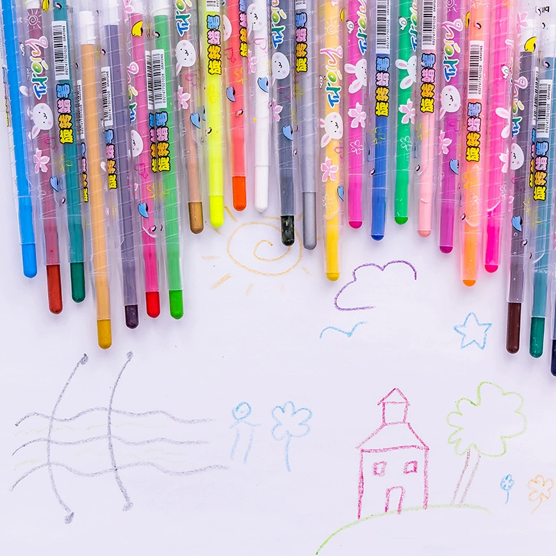Crayons для начальной школы от 百通, набор детские масляные пастели, 12 цветов, 18 цветов, 24 цвета, 36 цветов