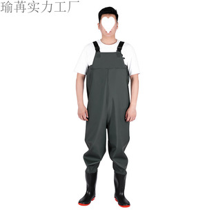 Waterproof Pants Reservoir Half-Body Rain Boots with Rain Pants One-Piece Men's Fishing Water Shoes Full-Body Leather Fork Waterproof Clothing Manufacturer