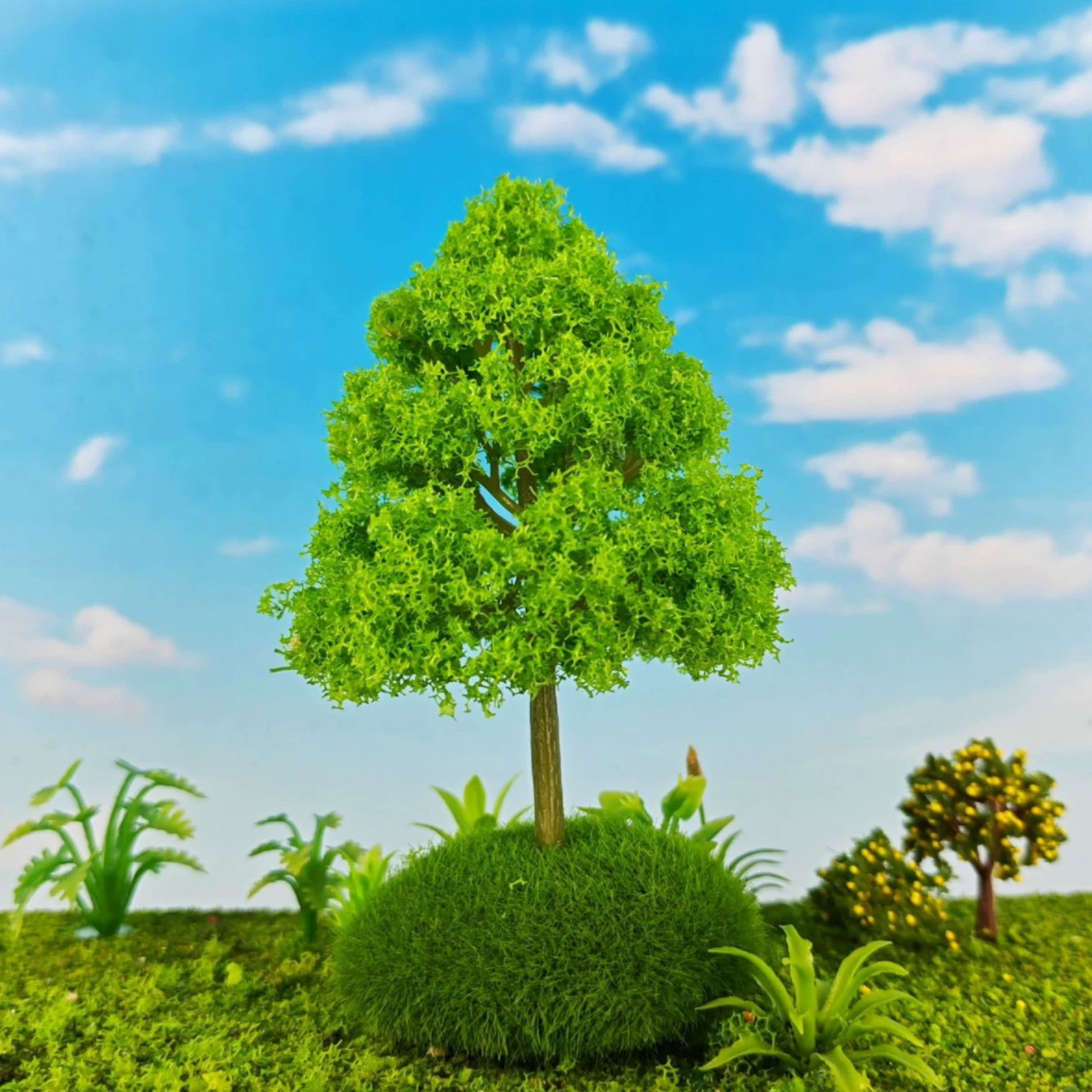 Архитектурная модель песочного стола, архитектурная модель, микроландшафт, украшение, искусственный пластиковый цветок, кипарис, дерево, ножка