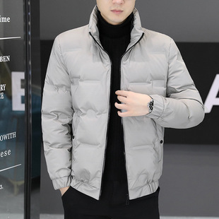 Men's standing collar light down jacket 2024 winter new men's youth fashion all-match warm down jacket coat