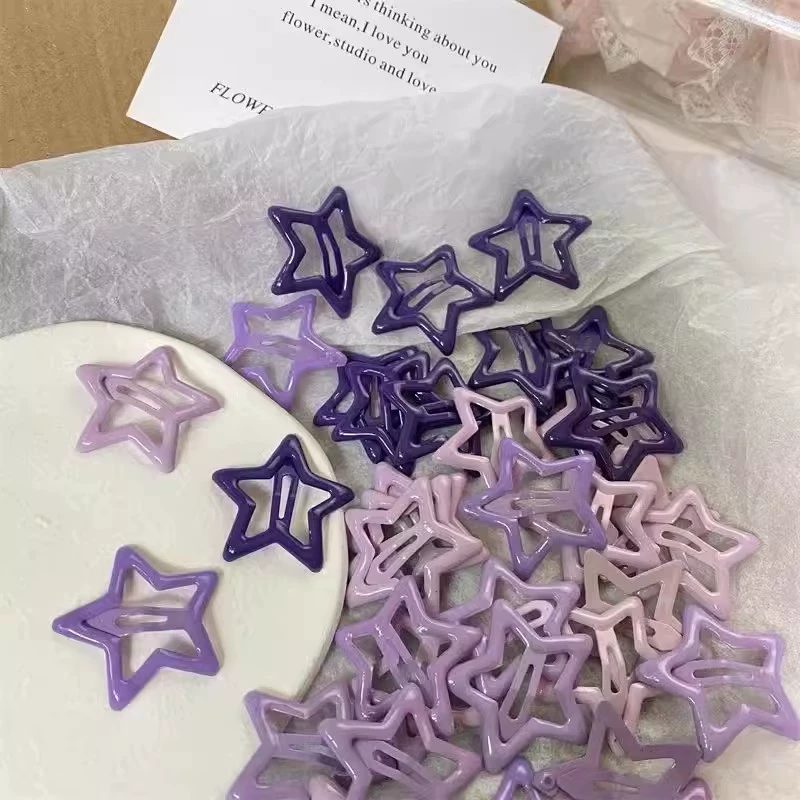 Заколки для волос-Star, детские зажимы для bang hairpins, 20 шт, смешанные пастельные цвета, легкий пластик