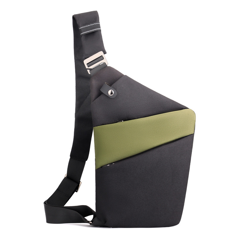 Black with green left shoulder