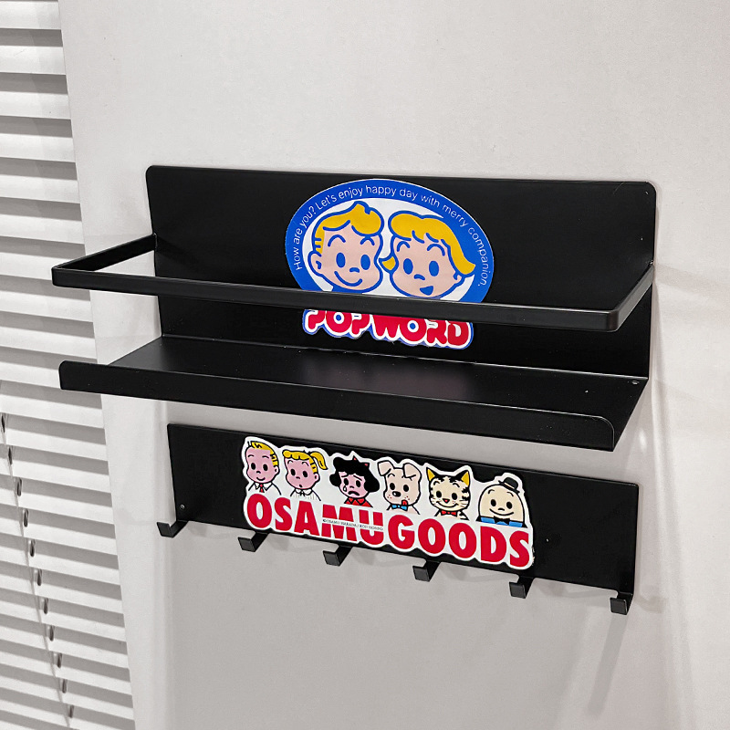 マグネット式冷蔵庫ラックサイド収納調味料ラック穴なしかわいい漫画キッチン強力荷重マグネットラック|undefined