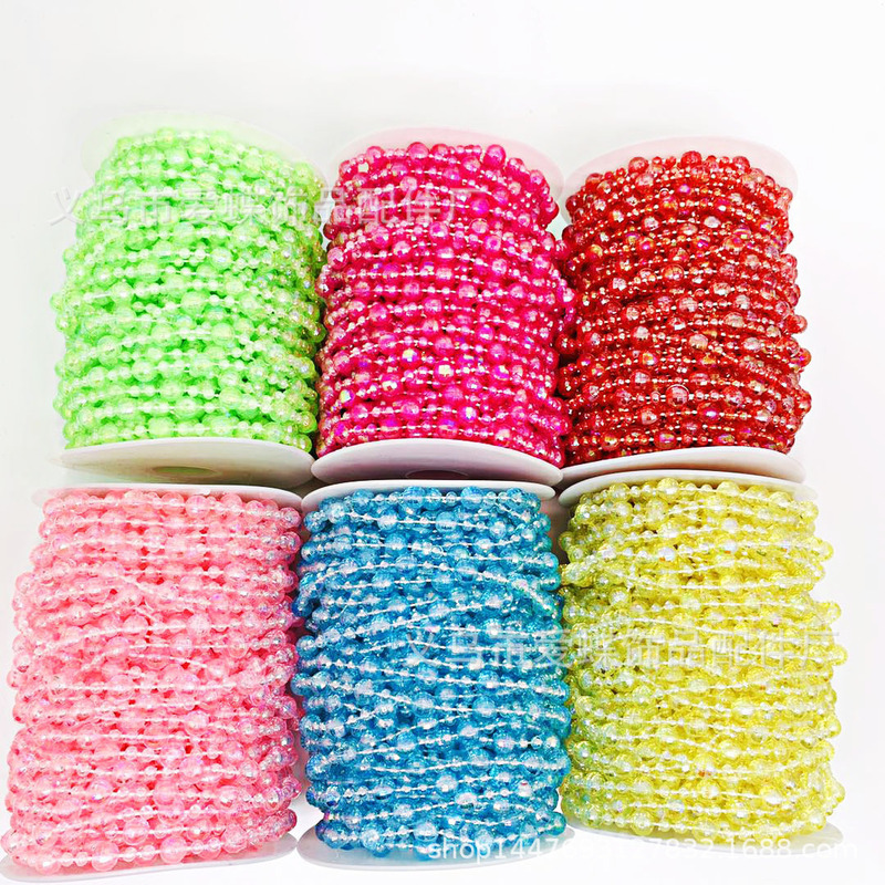 Acrylic Thread Curtain 8+4 Earth DIY Handmade Doll Necklace Wedding Arrangement Door Curtain Partition Plastic Beads