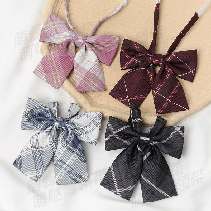 Pink Bow Decoration Jk Bow Tie Girls Student Preppy Style Sailor Uniform Shirt Accessories Feather Collar Flower Black Tea