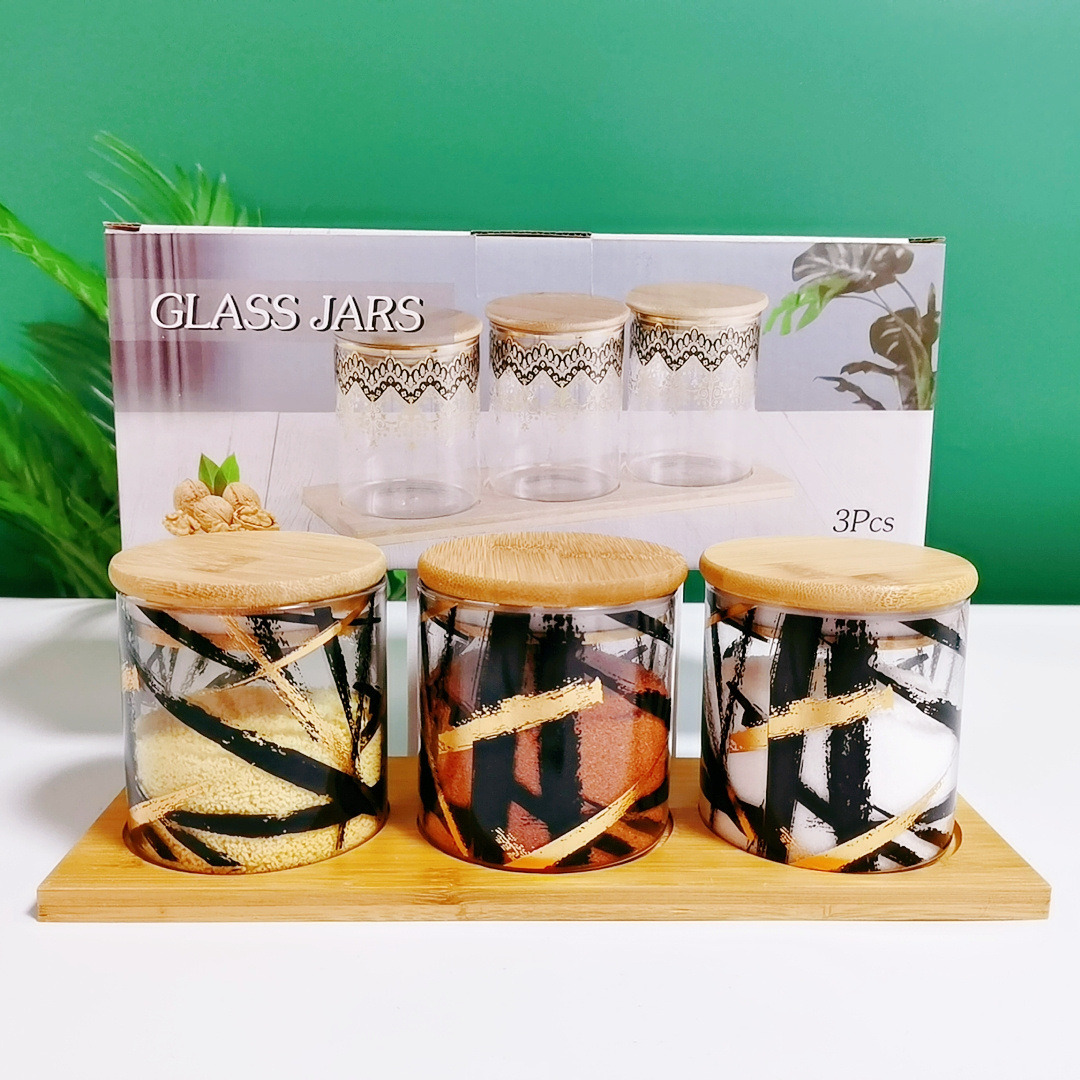 Fábrica directa transfronteriza dedicada para el Comercio exterior Exportación de vidrio cilíndrico sazonador tarro de almacenamiento