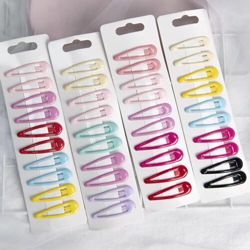 New style lacquered drop resin BB clip colorful waterdrop children hair clip candy color sweet girl hair pin cute side clip