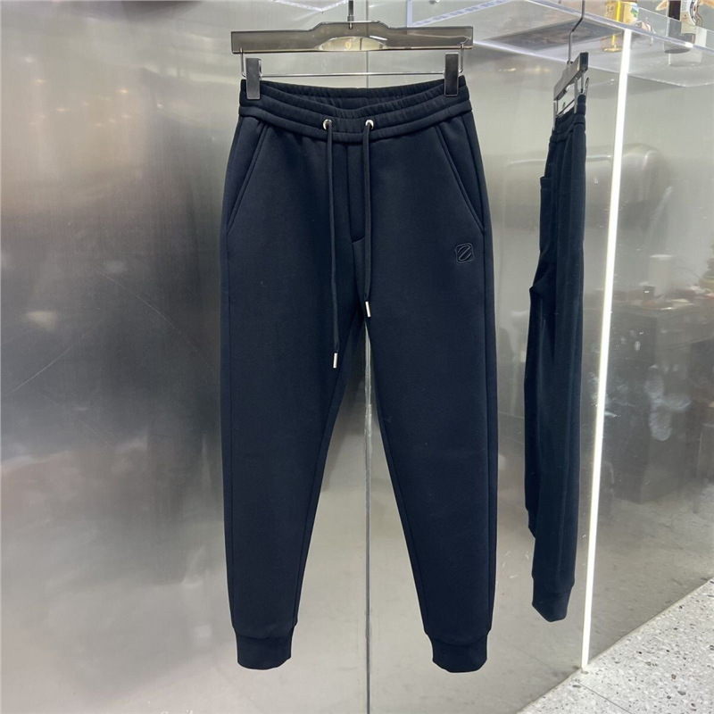 Spring and autumn style men's jogger casual pants, American retro style with ribbed cuffs, trendy sports brand, fleece-lined and thickened long pants