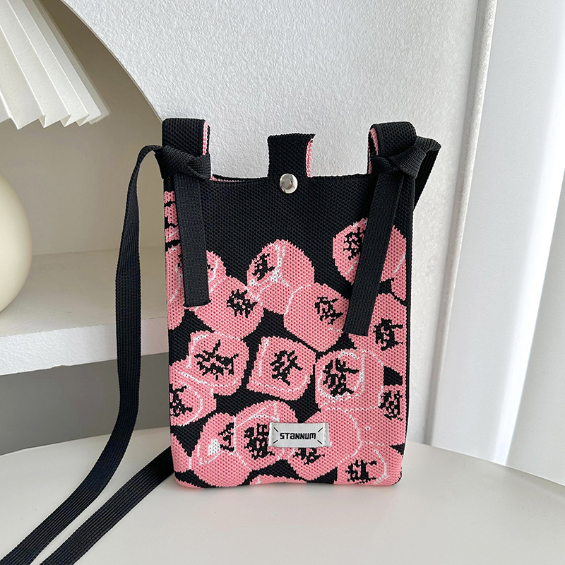 Nuevo lindo cachorro de punto mini bolso de teléfono móvil versátil viaje pequeño bolso de cambio portátil bolso de mujer