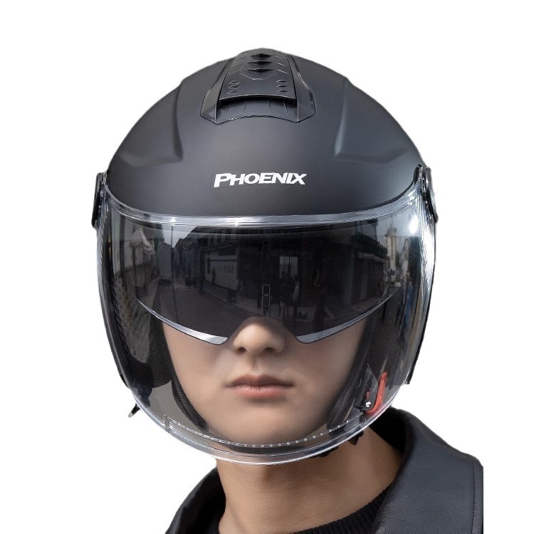 Casco eléctrico Phoenix invierno caliente casco Harley cuatro estaciones masculino universal casco completo de motocicleta cinturón de cuello
