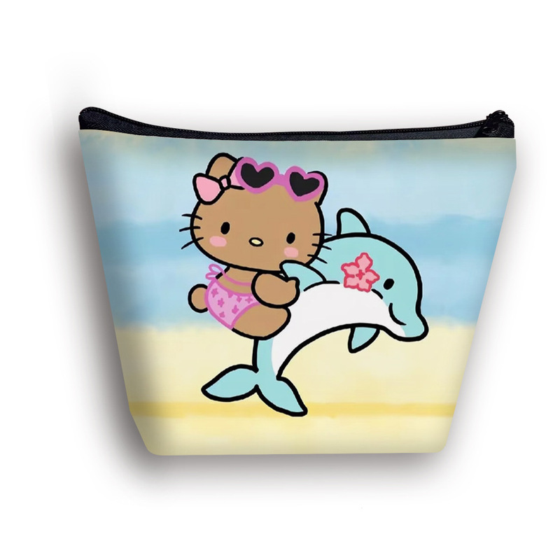 黑皮HelloKitty化妆包印花儿童洗漱包旅行女生简约收纳包包包批发|undefined
