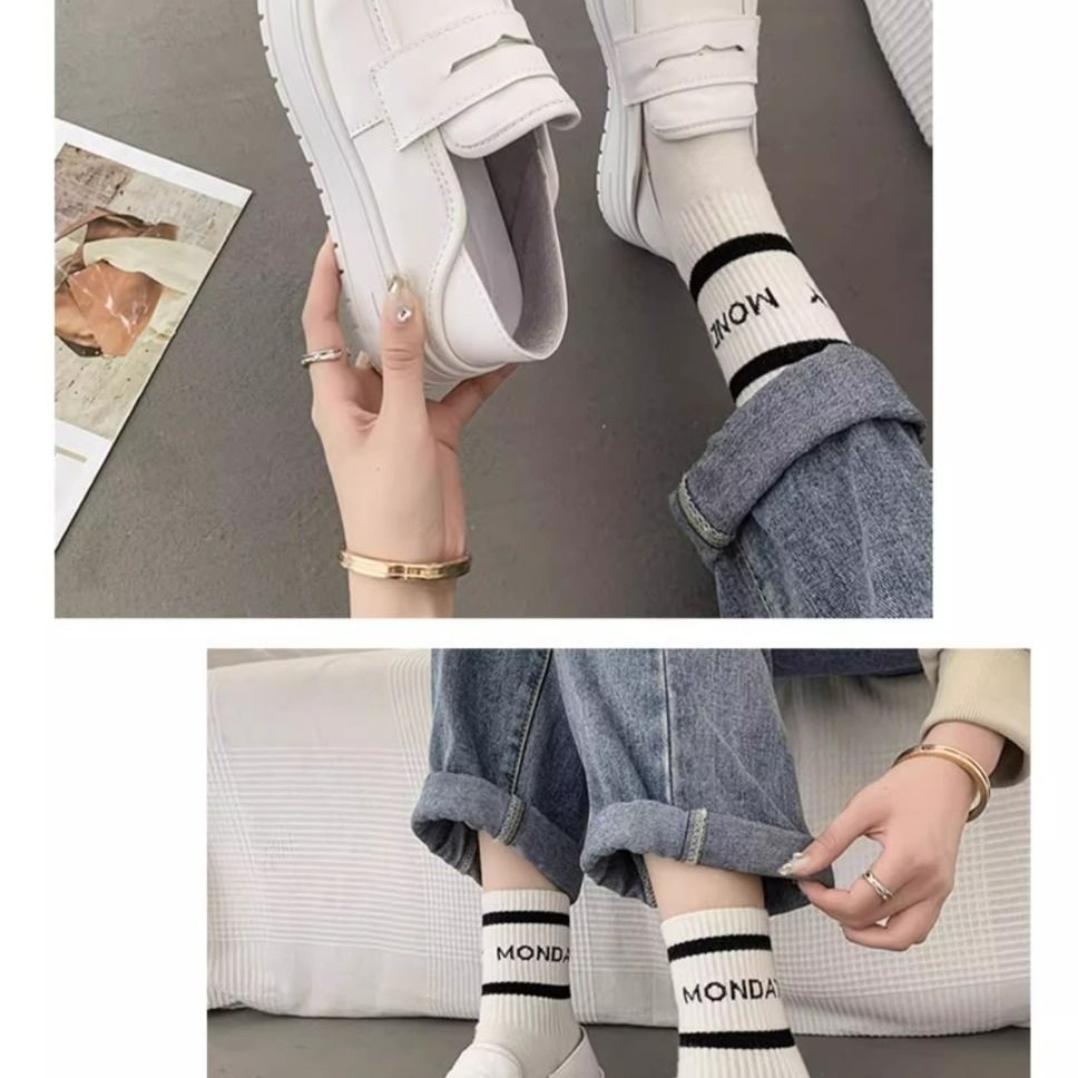 Celebridad de la red 2024 otoño nuevo estilo femenino estilo británico moda todo-fósforo temperamento casual y cómodo zapatos Lefu suela suave superficie suave