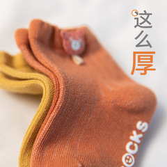 秋冬款點膠防滑兒童地板襪a類棉學步寶寶襪子棉卡通配飾嬰兒襪子