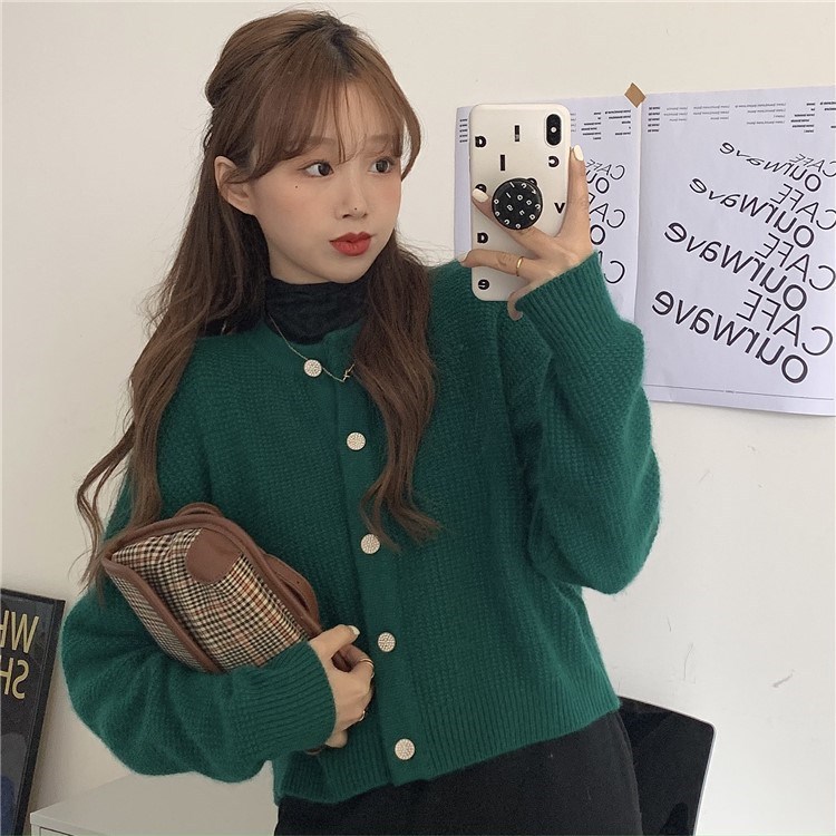 Japanese retro sweater 2022 Autumn new style soft and fluffy knitted sweater, loose short cardigan jacket for women pic 18
