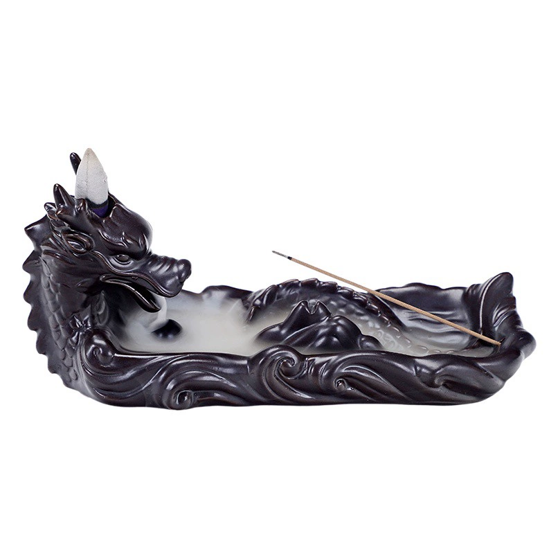 Креативная керамическая курильница с обратным потоком время от времени работает курильница для благовоний с поднимающимся лотосом Прибор для благовоний Будда в наличии оптом можно смешивать