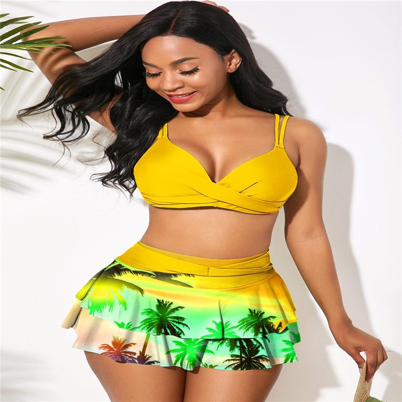 Women'S Ditsy Floral Solid Color Tankinis Swimwear display picture 1