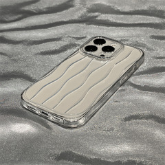 網紅水波紋適用iPhone14promax手機殼蘋果15pro簡約11/12/13