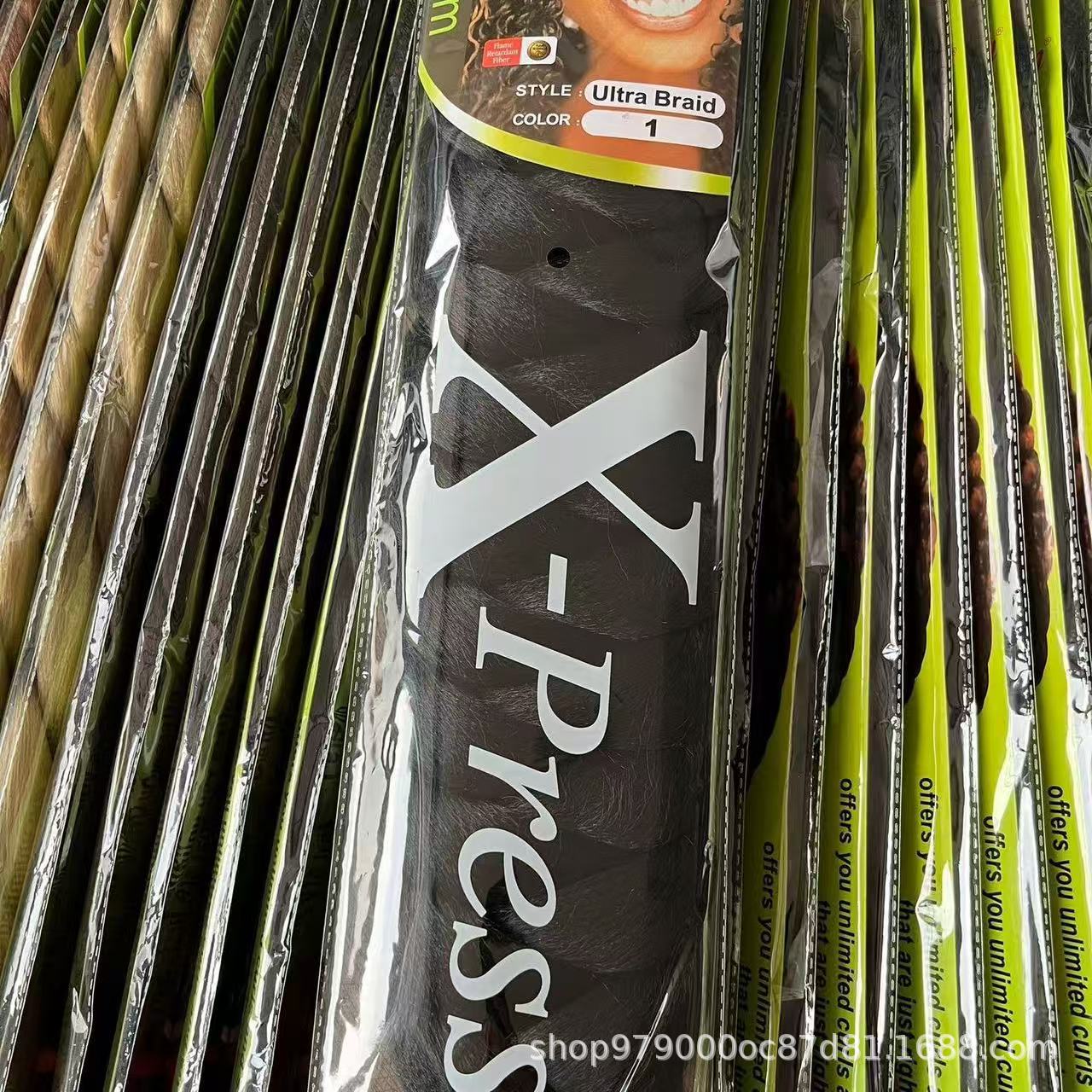 Xpression Braids Hair fibra química Jacque gran trenza 165g trenza africana extensión de cabello sucio falso encontrado