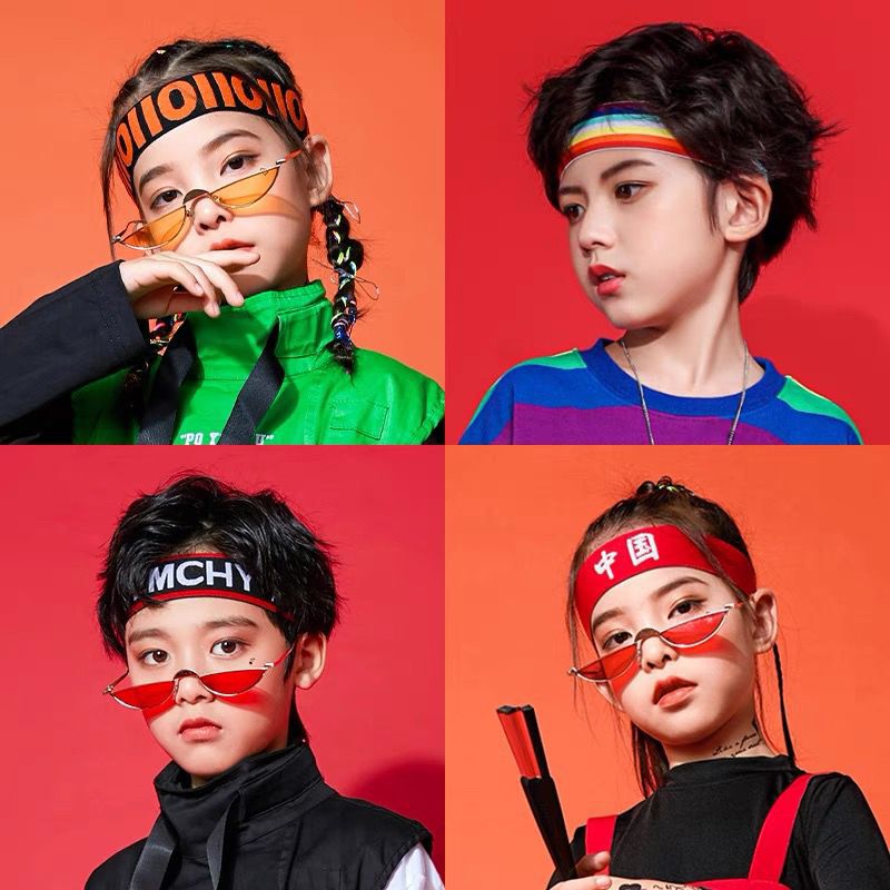 National Day Children's Sports Headband Struggle Headband Games Refueling Winning Headband Chinese Red Headwear June 1