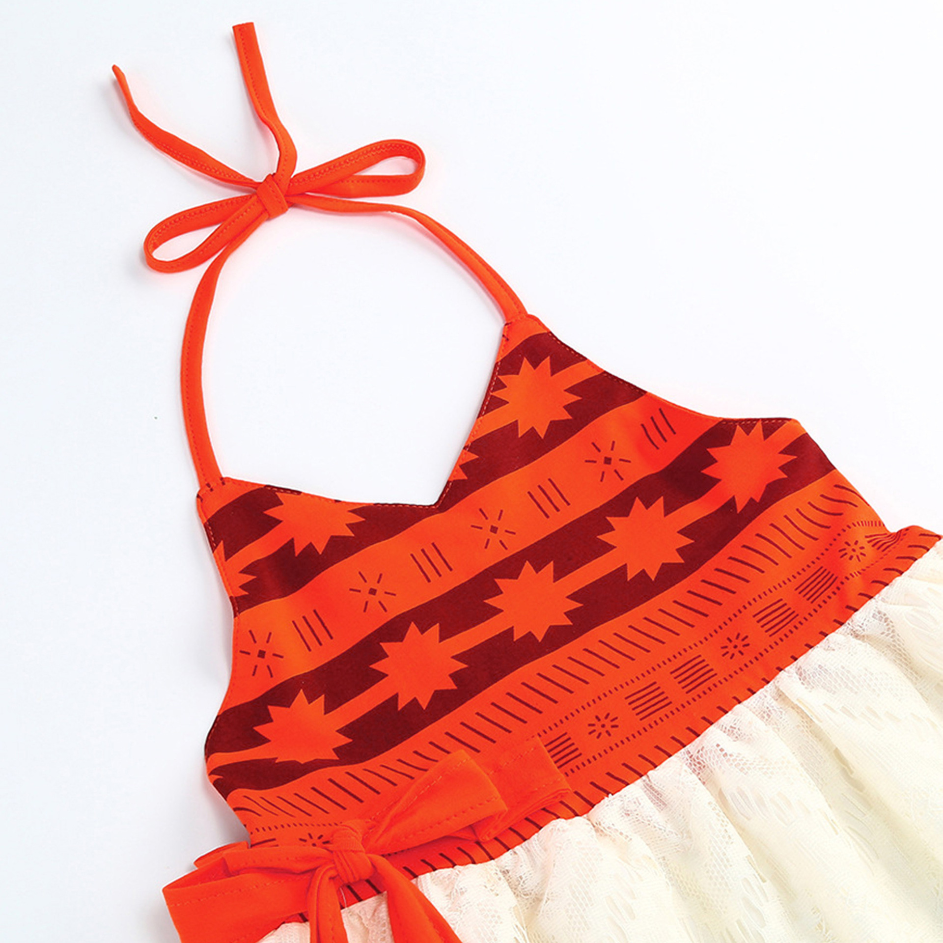 소녀의 저녁 원피스 공주 원피스 니트 넥 레이스 꽃 소녀 생일 파티 원피스 공주 원피스