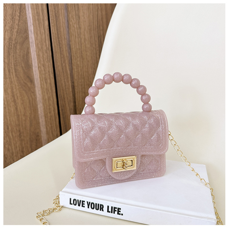 157g Weight Polyester Lining Material Flip Cover Closure Type Single Shoulder Strap Strap Type Jelly Bag Bags Type Casual, Holiday Occasion PVC Material Solid Color Pattern All Seasons Season Women's Gender Basic, Classic Style Style Square Shape Small Size Women's Small PVC Solid Color Basic Classic Style Square Flip Cover Jelly Bag 46