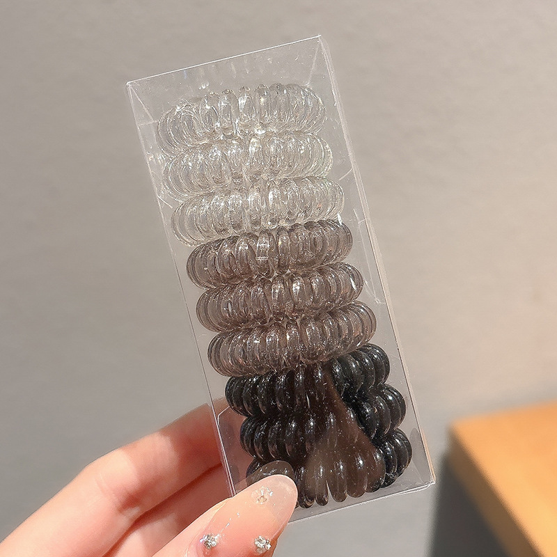 Cuerdas de cabeza de alta elasticidad duradera niñas delicadas anillo de cabello de alta calidad cuerdas de cabello de cola de caballo atadas de cabello correa cubierta de cuero