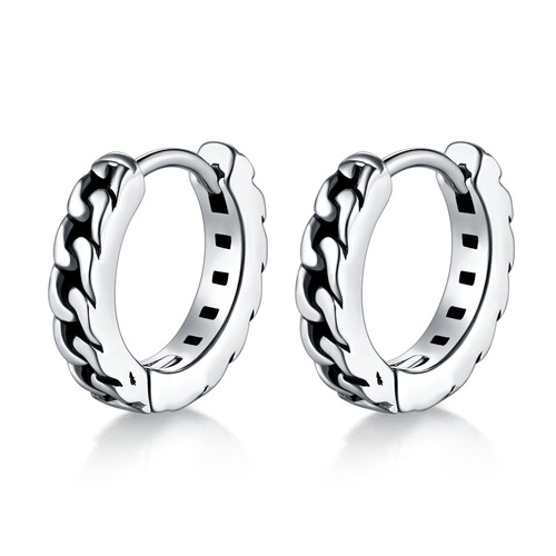 New Japanese and Korean fashion earrings titanium steel personality versatile round earrings simple twist ear buckle earrings cross-border supply