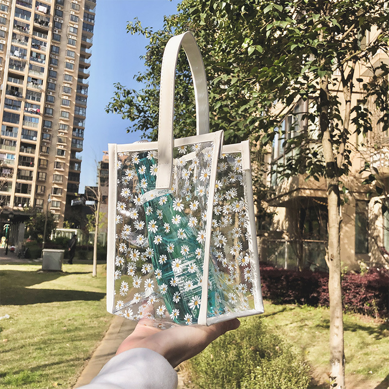 儿童礼品袋喜糖伴手礼袋PVC透明碎花手提袋ins网红可爱手办礼物袋