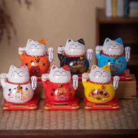 陶瓷工艺品;招财猫;汽车摆件