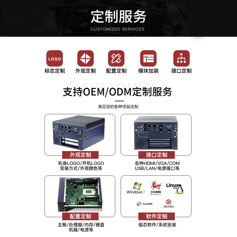 コンパクト工控本体組み込みミニ工控機は9世代のcore i 7低消費電力工業コンピュータを搭載しています。|undefined