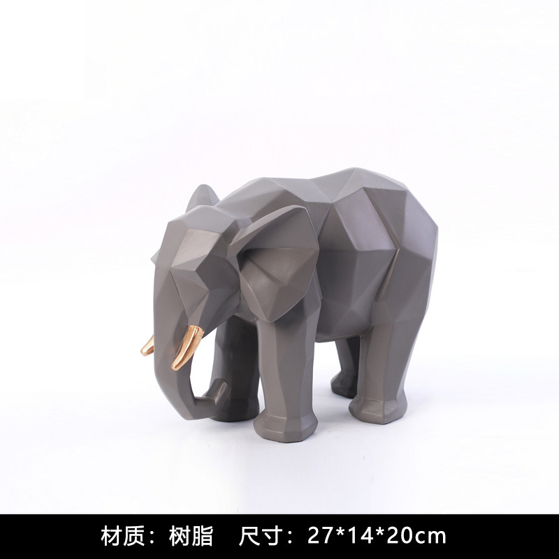 モダンでシンプルなかわいいペットの猫とクマの幾何学的な動物の装飾品北欧ホームモデルルームワインキャビネット子供部屋の装飾|undefined