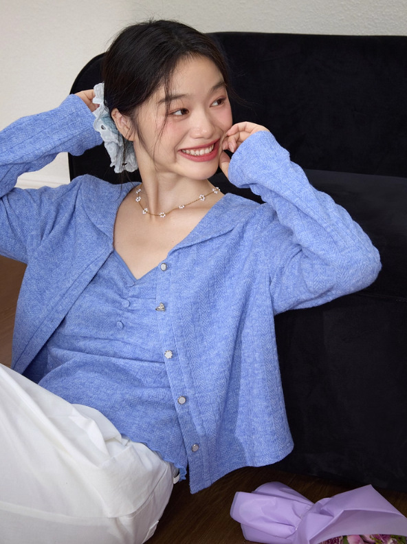 针织衫开衫背心吊带两件套装25秋季穿搭新款女上衣KSA2508013|undefined