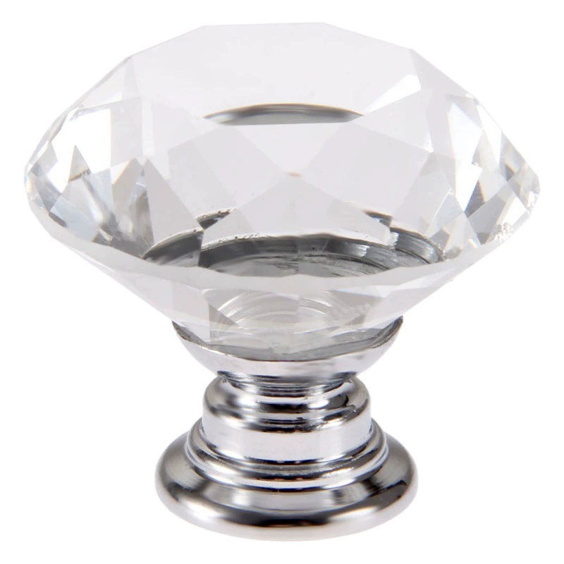 Кристаллический плоский сверл ручка для мебели для одежды, ящик для шкафов, шкаф из алюминиевого сплава с одним отверстием, аппаратные ручки для внешней торговли оптом