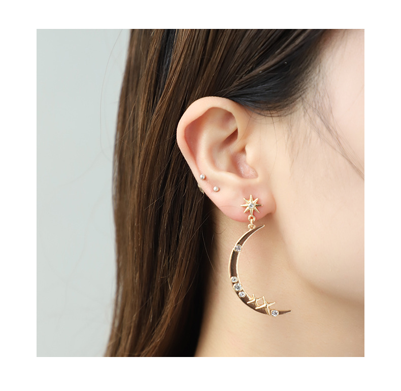 De Base Style Moderne Style Classique Géométrique Coquille Alliage Placage Incruster Strass Coquille Femmes Anneaux Des Boucles D'Oreilles Collier display picture 1