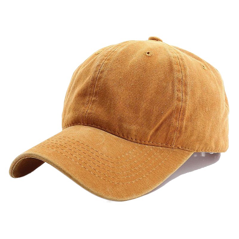 American light plate washed baseball cap men's and women's old soft top black cap manufacturers wholesale outdoor curved brim cap