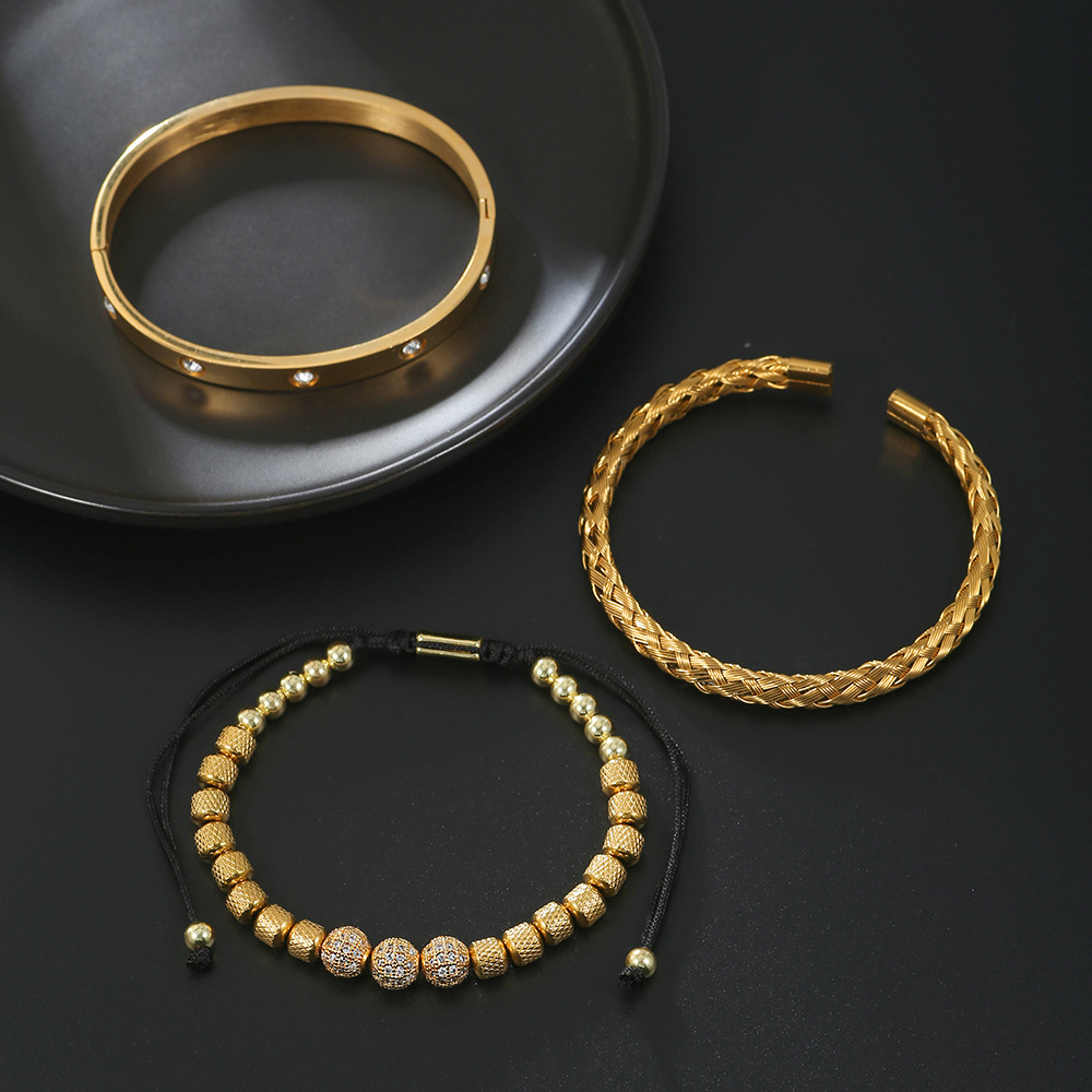 Men's Woven Pineapple Beads Bracelet 3