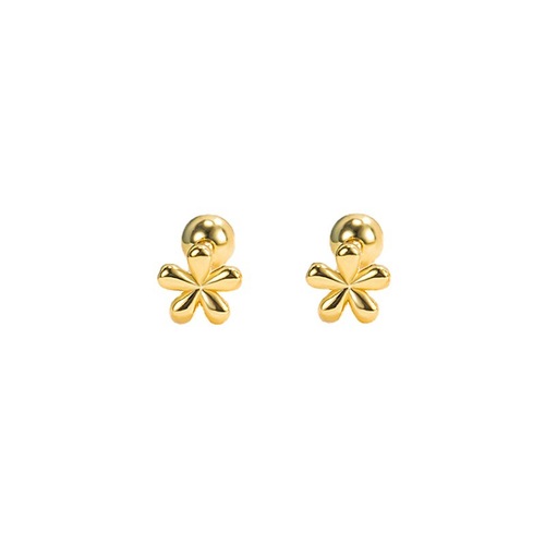 Simple flower ear bone nails, summer screws,  new trendy ear piercing, cool high-end earrings and earrings